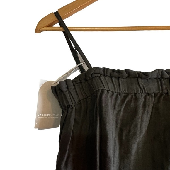 Jackson Rowe cotton cropped Banjo Tank in green elastic hems size XS NWT - Picture 6 of 12